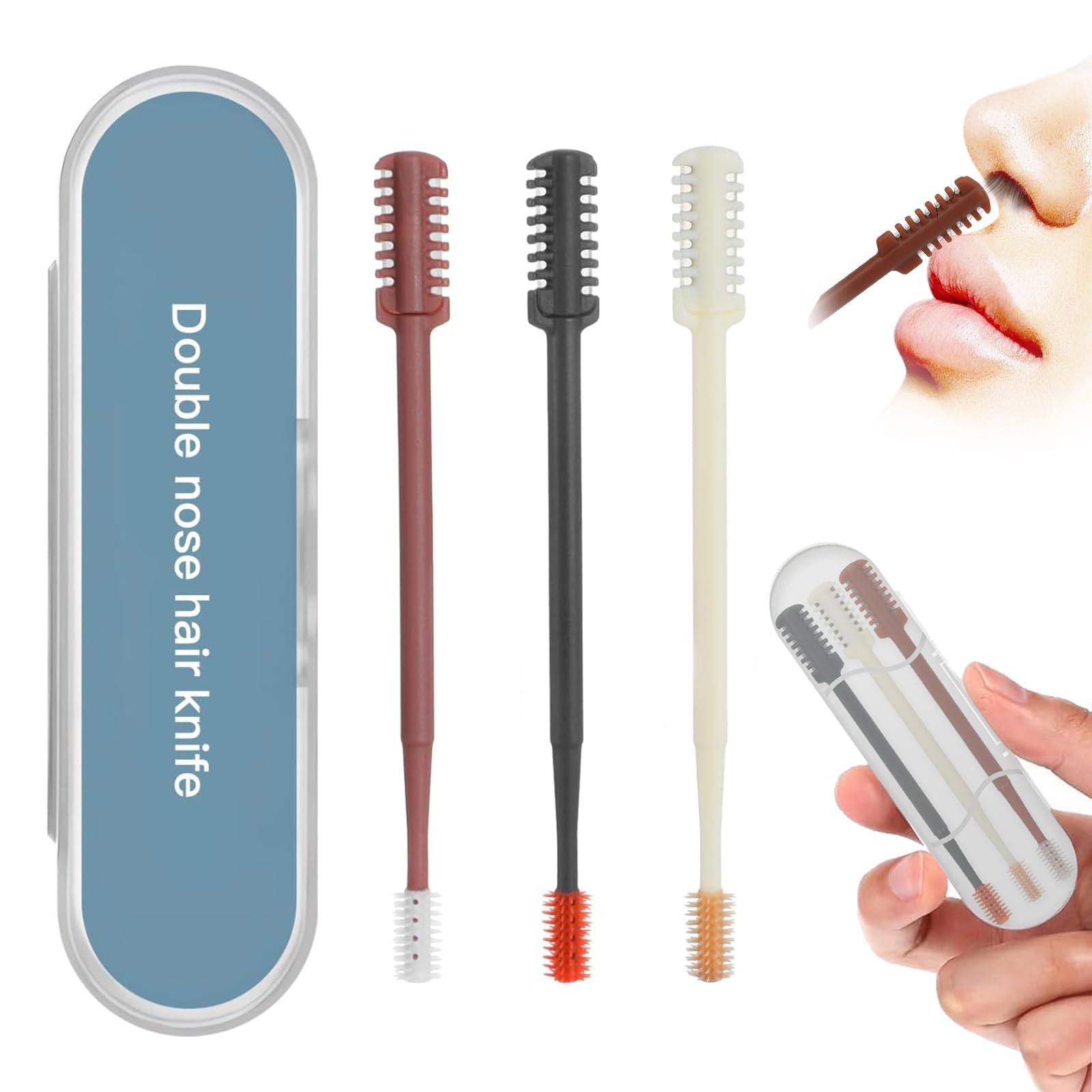 New 2026 Upgraded Staggered Blades Nose Hair Trimmer - Pain-Free Efficient Nostril Hair Remover for Men and Women