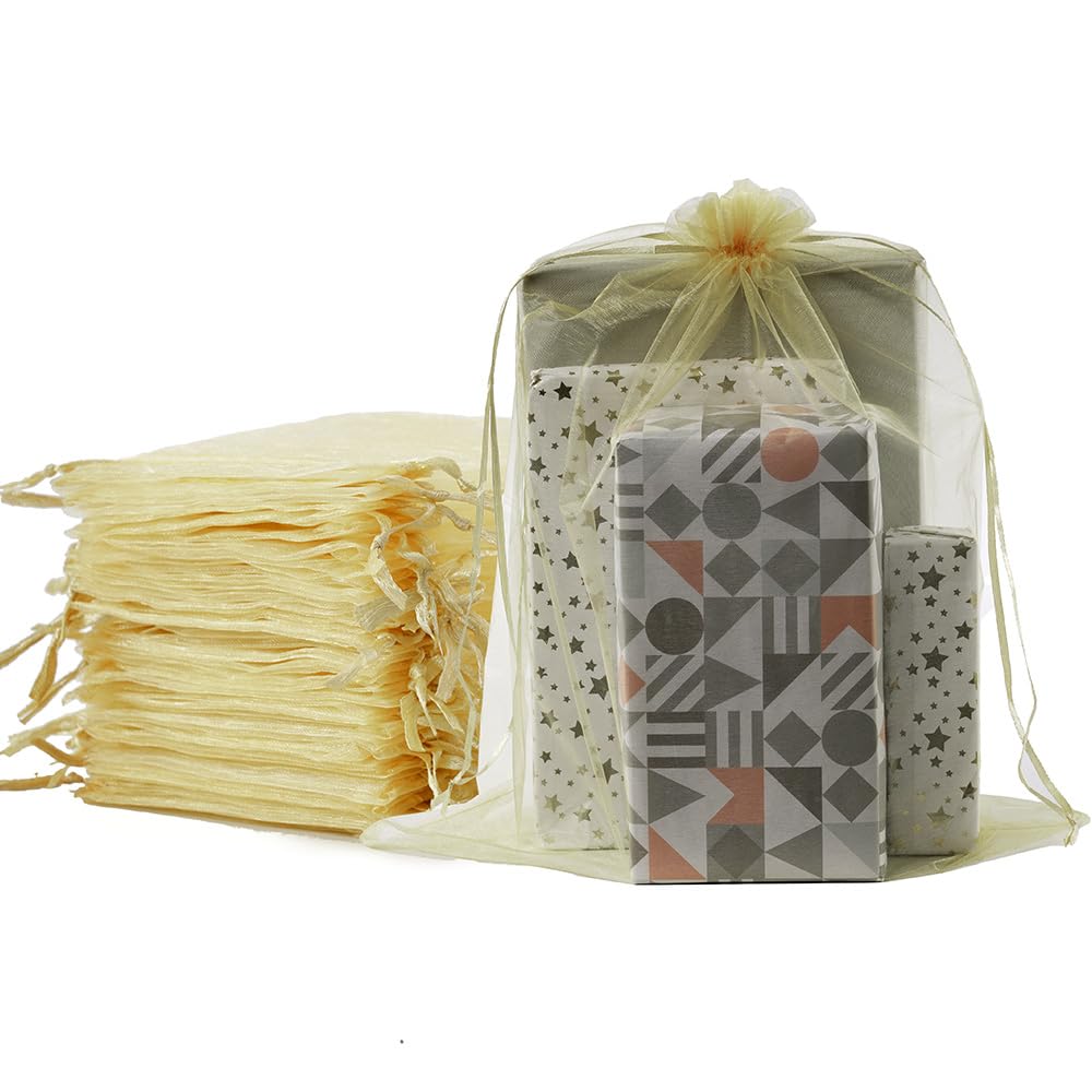 Meowoo 24PCS Big Organza Bags, 12x16in Big Mesh Bags Drawstring, Mesh Gift Bags Drawstring for Shoes, gift bags, home storage, Christmas, gardening,