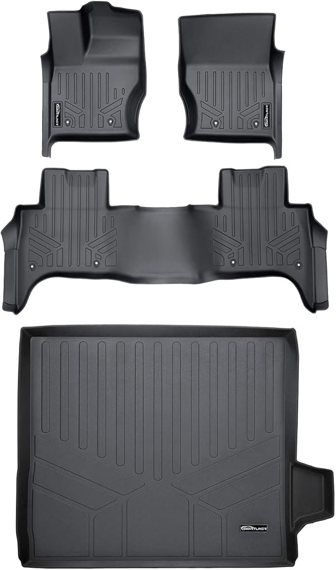SMARTLINER Floor Mats 2 Rows and Cargo Liner Trunk Set