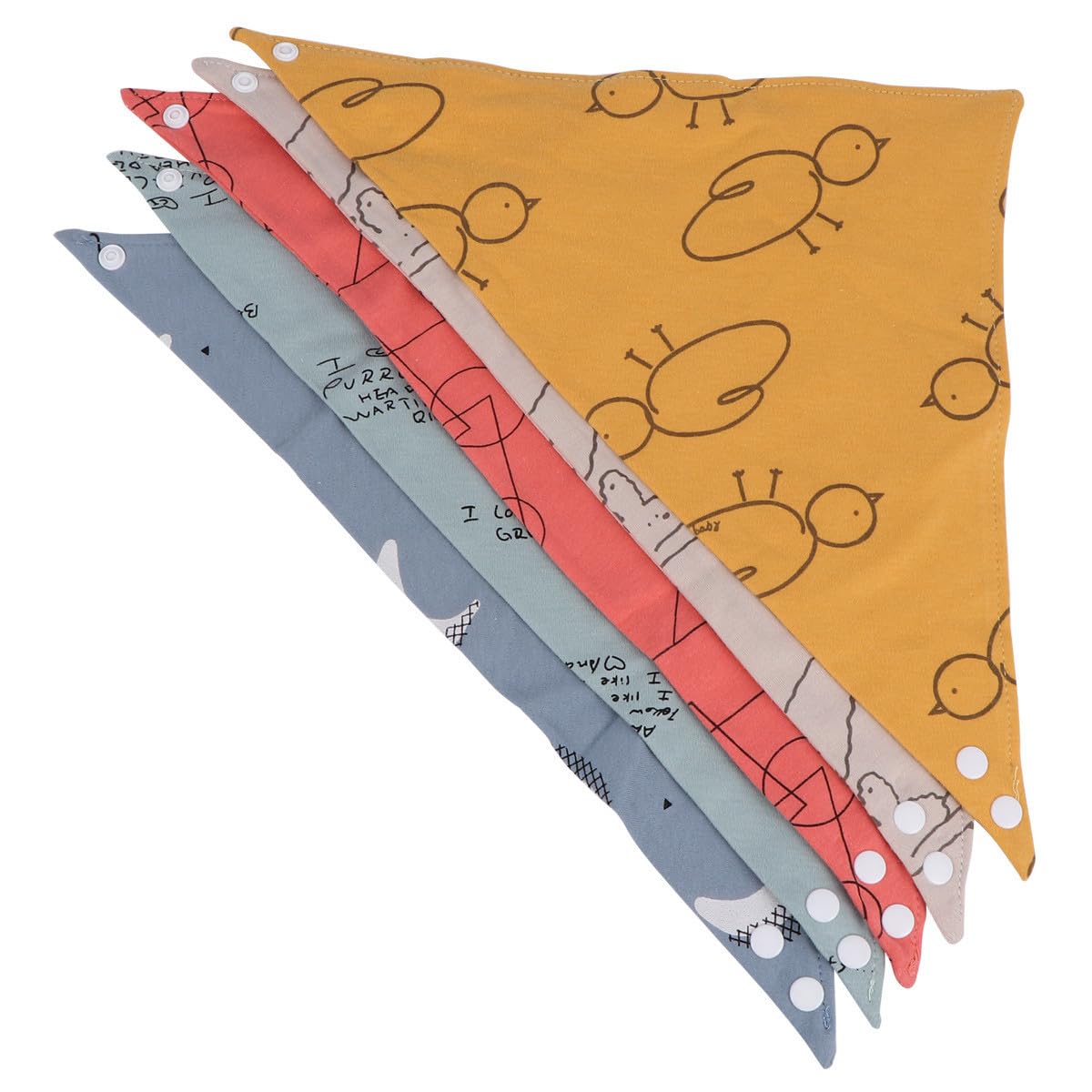 Abaodam 15piezas Toallas De Saliva Para Bebés Baberos Triangulares Para Alimentación Diseño De Luna y Absorbentes y Lavables Para Recién Nacidos y