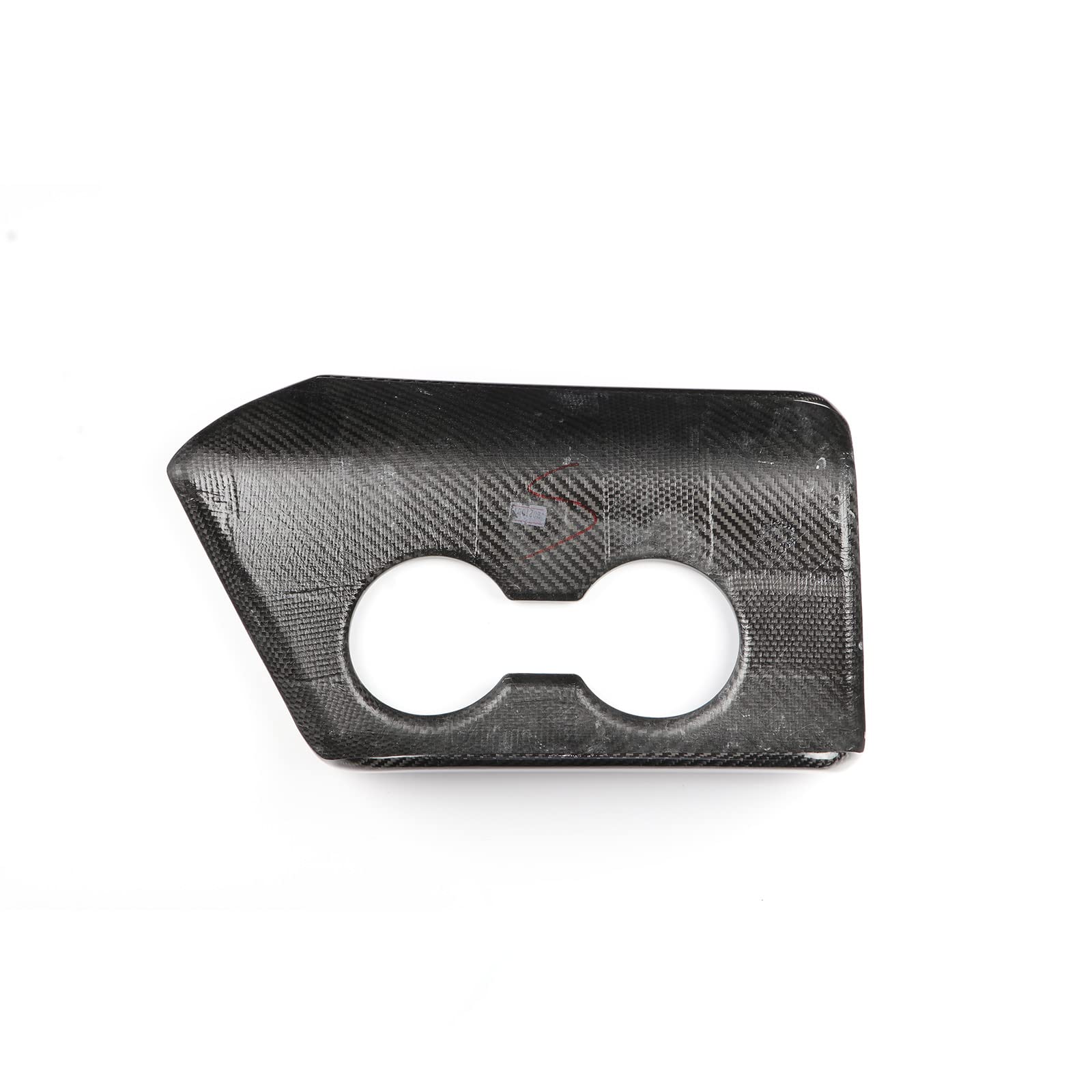 Real Carbon Fiber Compatible with Toyota Supra GR A90 A91 MK5 2019-2022 2023 2024 Car Central Control Armrest Box Cover Panel,Center Console Cup Holder Cover Trim (Black Carbon Fiber)