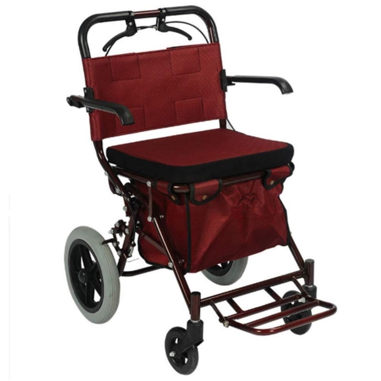 Wózki, Foldishoppitrolley sklep spożywczy Shoppicart Lekki składany wózek inwalidzki do Shoppiand Travelishoppitrolley Foldishoppicart (90 x 55 x 50 cm) / Rosso/90 * 85 * 55 cm