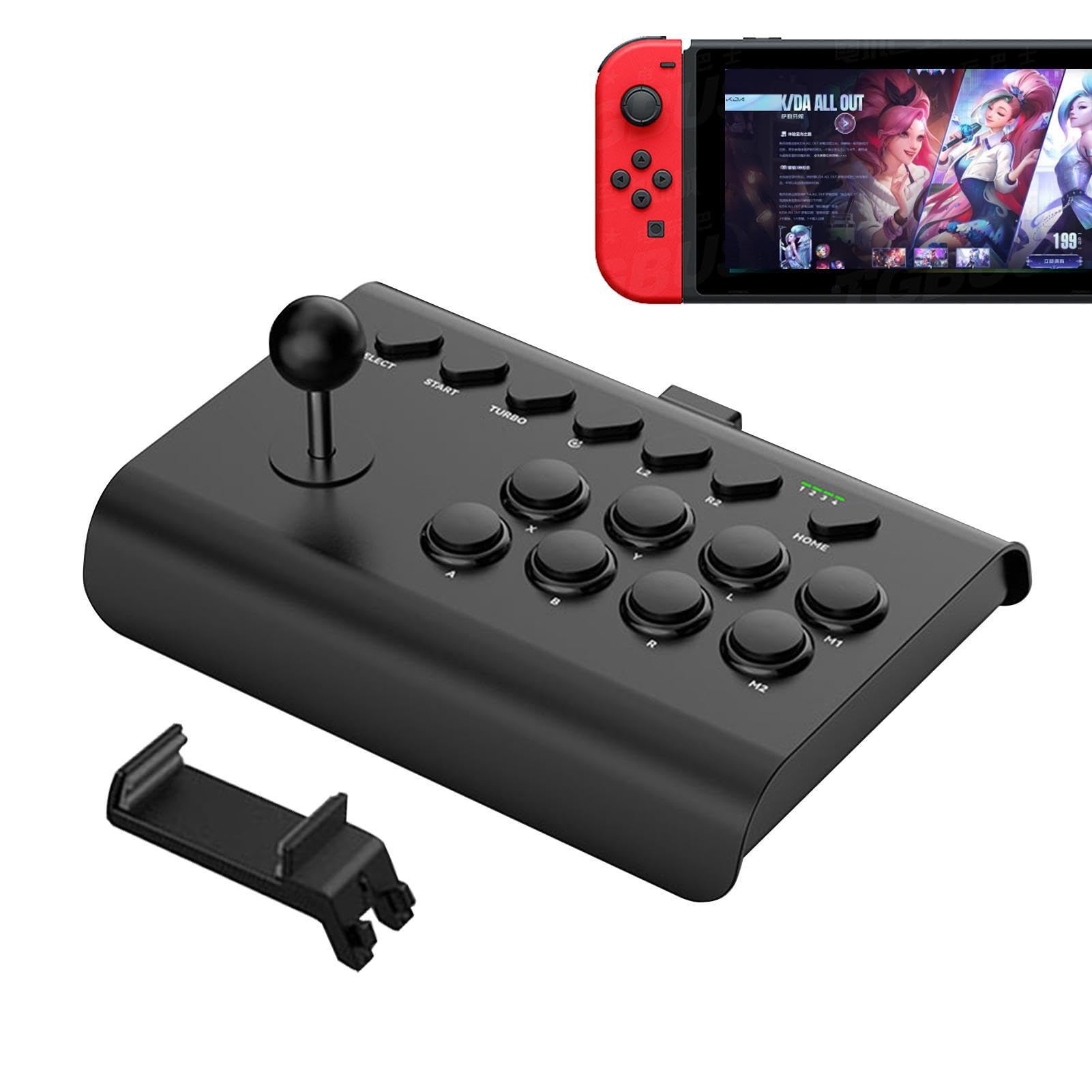 Joystick Arcade Fight Stick | Joystick di Combattimento per Giochi Arcade | con Funzioni Turbo/Macro - Joystick Arcade Nostalgico Universale per PC E Console di retrò [video game] [video game]