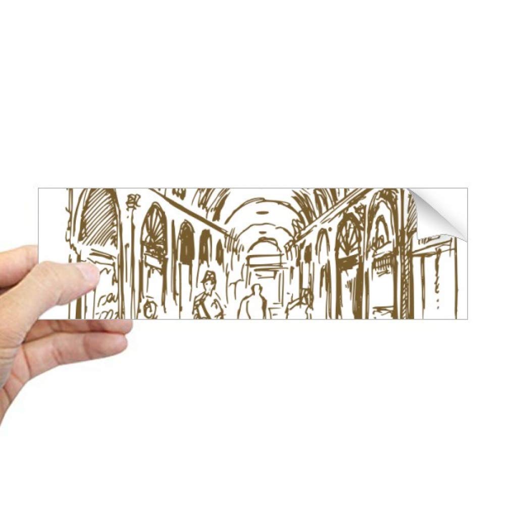Sticker rectangulaire paysage fenêtre pour salon lumineux