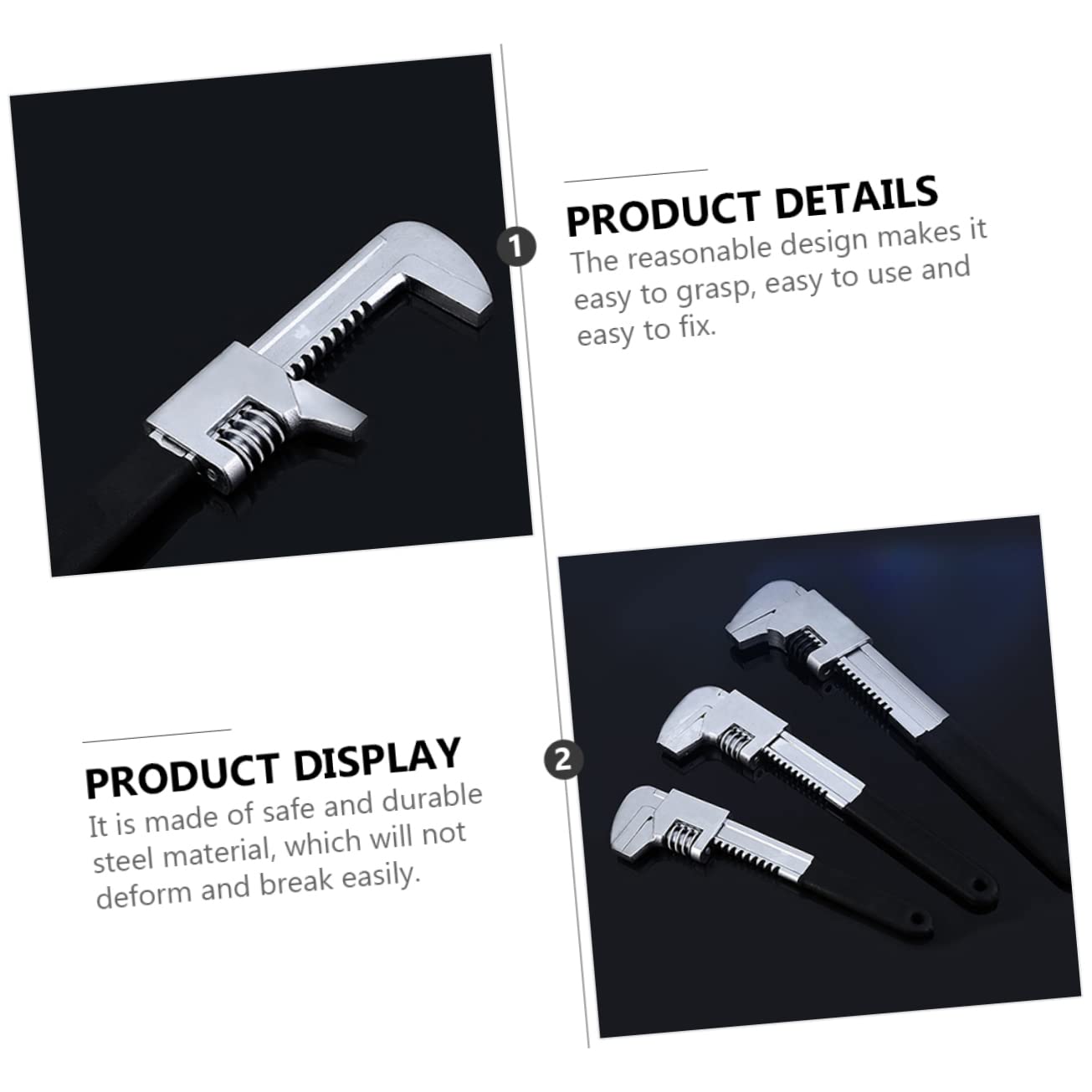 BESTonZON 1pieza Type Right Angle Wrench Pliers Herramienta De Plomería Para Tubos y Reducidos Para Automóviles y Fontanería
