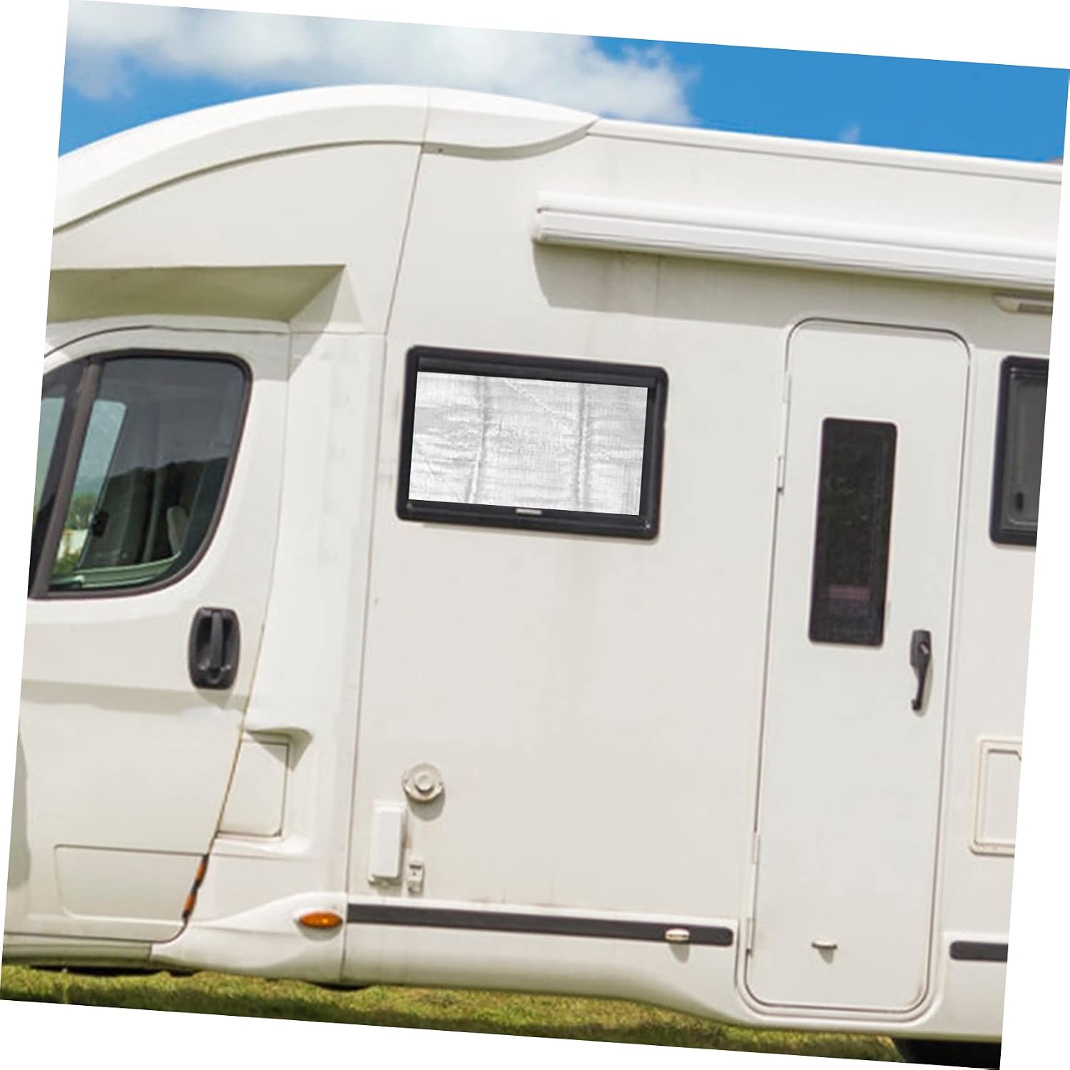 MAGICLULU 2pcs Rv Window Sun Shade Cover for Door Window Silver