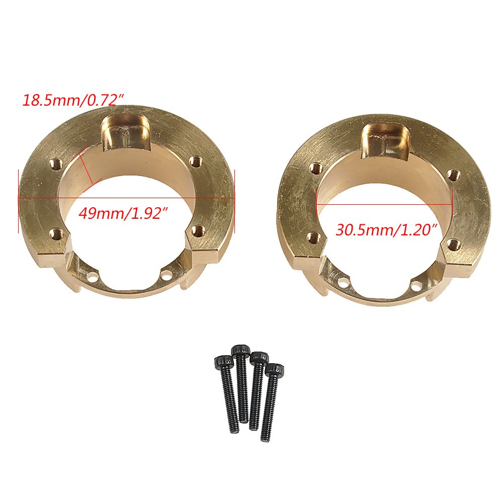 ZYCST 2PCS Brass Counterweights For Traxxas TRX-4 RC Crawler - 1/10 Scale Balance Weights - View #10