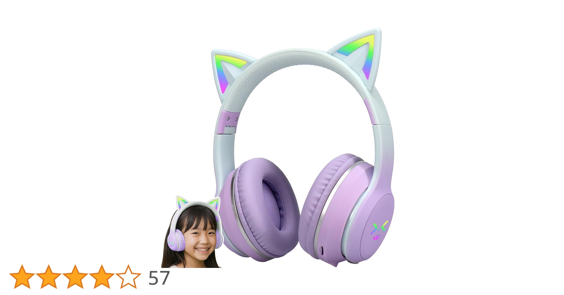 ワイヤレスヘッドホン パープル Amazon.co.jp: 【横トナ】 ワイヤレス猫耳ヘッドホン バイオレット