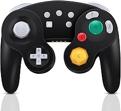 ADHJIE Wireless Gamecube Controller for Nintendo Switch,Wireless Switch Pro Controller for Nintendo Switch/PC/Steam,One-Button Wake Up,6-Axis Gyro Motion,Turbo & Auto Turbo(Black)