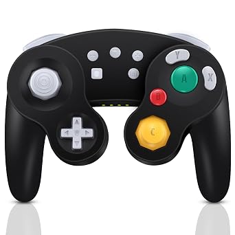 ADHJIE Wireless Gamecube Controller for Nintendo Switch,Wireless Switch Pro Controller for Nintendo Switch/PC/Steam,One-Button Wake Up,6-Axis Gyro Motion,Turbo & Auto TurboBlack