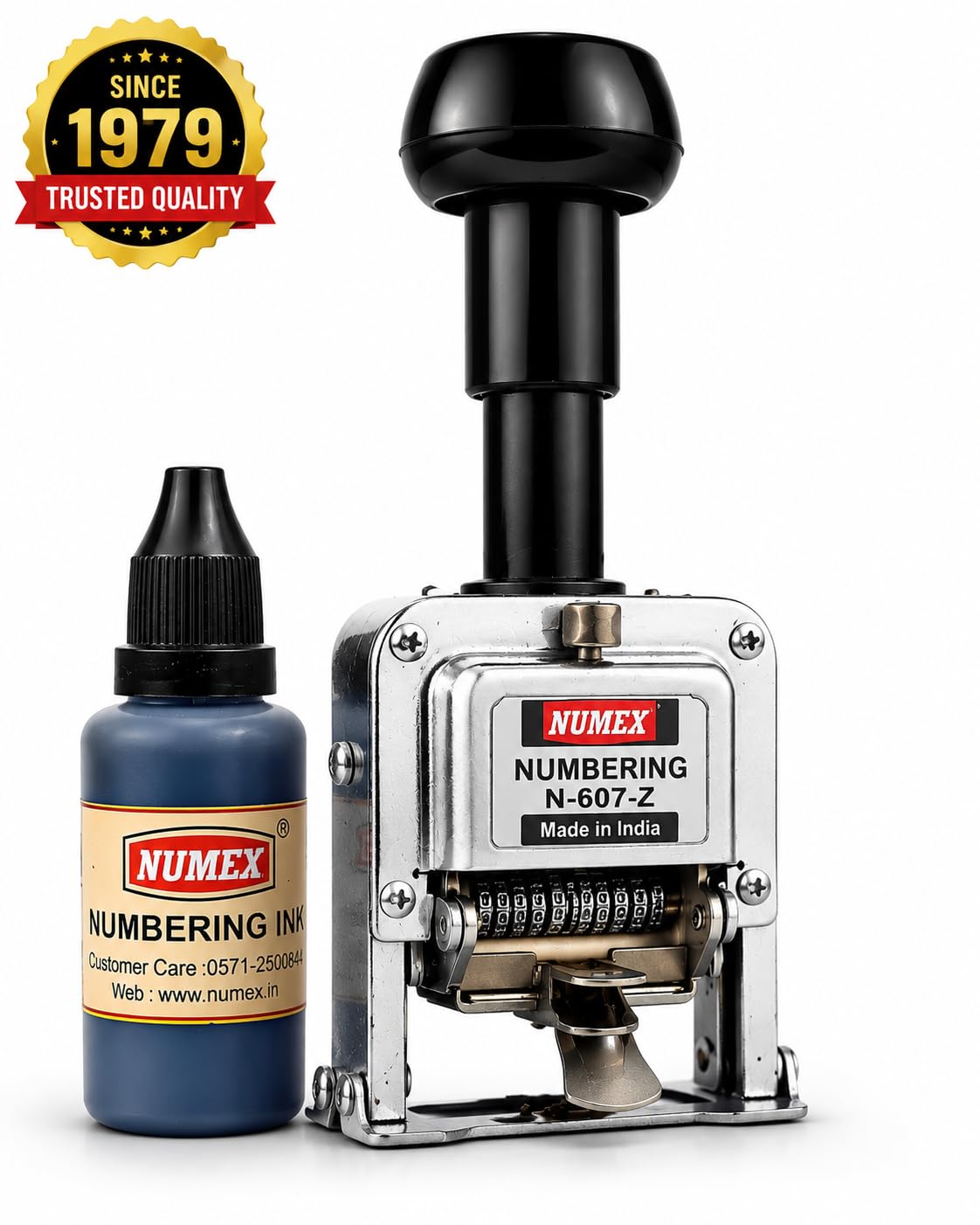 607 Automatic Numbering Stamp Machine | 6 Digit 5.5MM Steel Font | Heavy Duty Office Numbering Stamp | Bills, Invoices, Documents & Craft Use | Made in India-picture-56