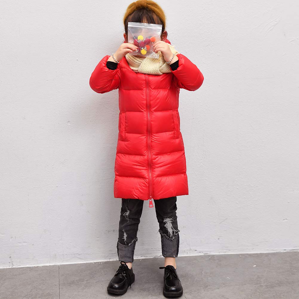 amropi Bambini Giubbotto Piumino Invernale Ragazze Giacca Leggero Cappotto con Cappuccio per 3-12 Anni