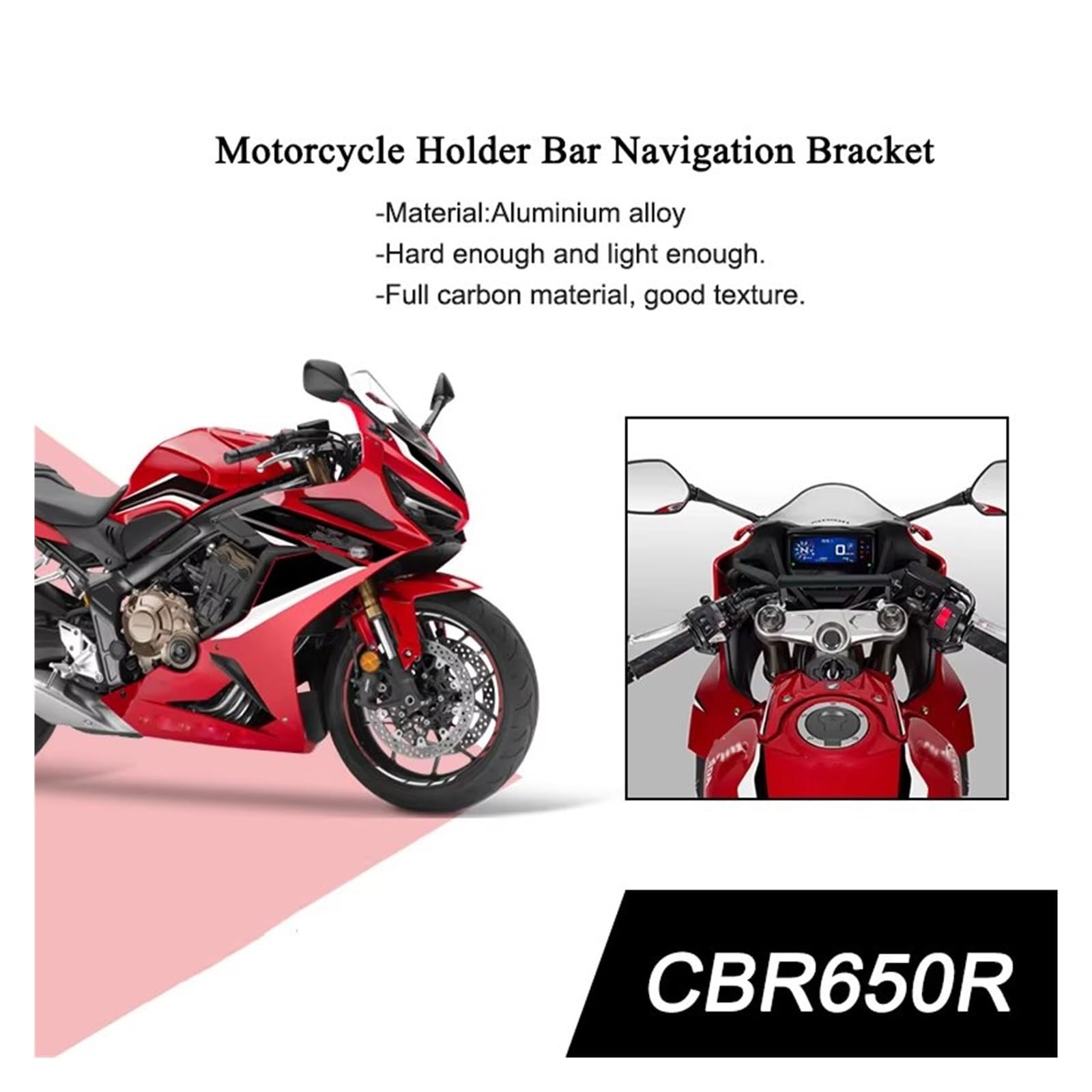 Staffa Navigatore Moto Per CBR650R 2019 2020 2021 2022 Moto GPS/Smart Phone Piastra Di Navigazione GPS Staffa Adattare Il Supporto Supporto Telefono Moto
