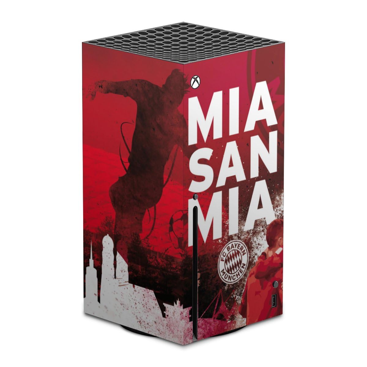 DeinDesign Skin kompatibel mit Microsoft Xbox Series X Folie Sticker FCB Mia San Mia FC Bayern München