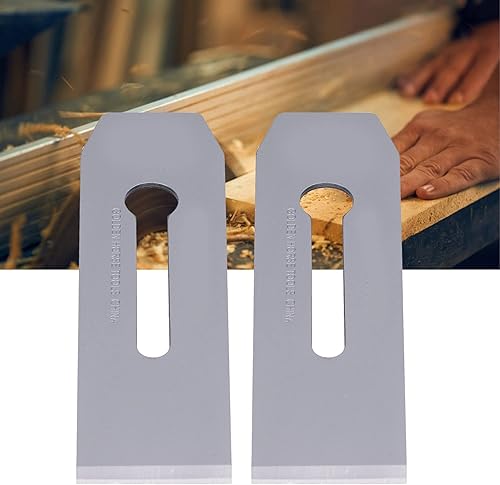 Miniatura 3 de Eujgoov Paquete de 2 cuchillas de repuesto de 2 pulgadas de ancho, planos de banco portátiles de acero para carpintería y trabajo manual