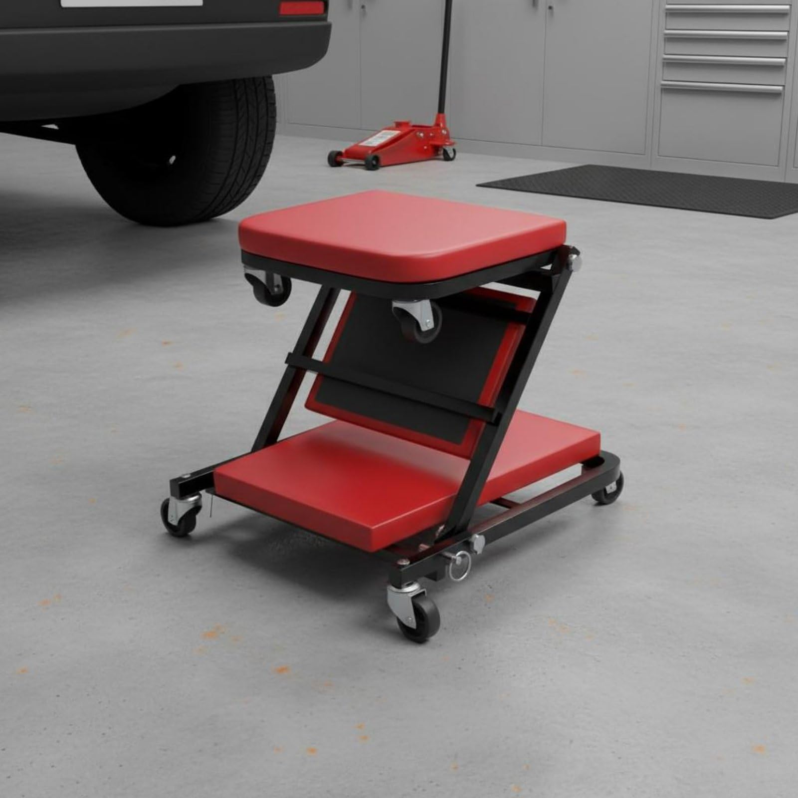 Lettino Meccanico Pieghevole Portata Alta Carrello Sottoauto Pieghevole Resistente Lubrificanti e Detergenti e Detergenti Lettino da Officina Con