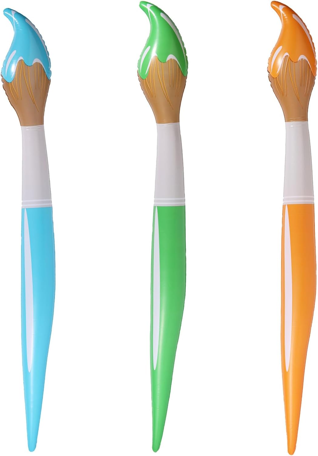 3pcs Inflatable Paint Brushes, Giant Inflatable Paint Brushes Funny Back to School Crayons Balloons Art Themed Splatter Pencil Decorations Suitable for Swimming Pool Party Room Classroom Garden Decor