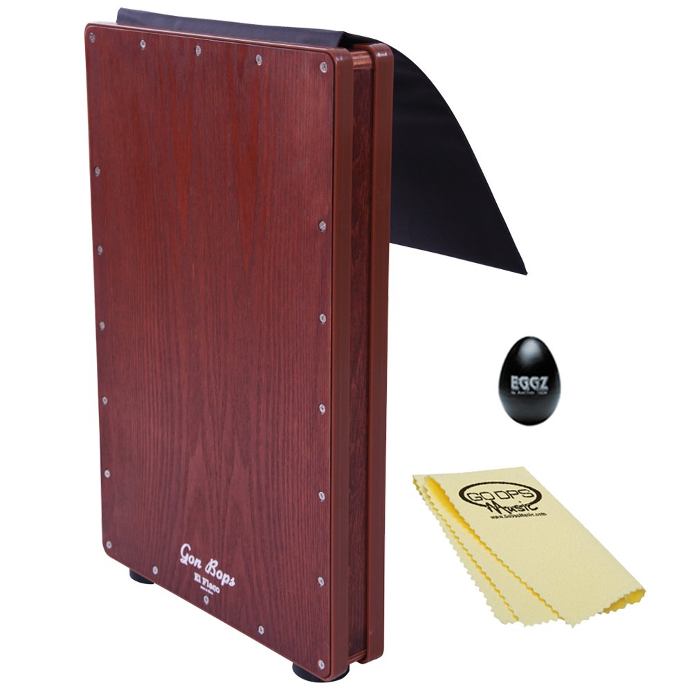 Gon Bops El Flaco Cajon, with Shaker and GoDpsMusic Polish Cloth