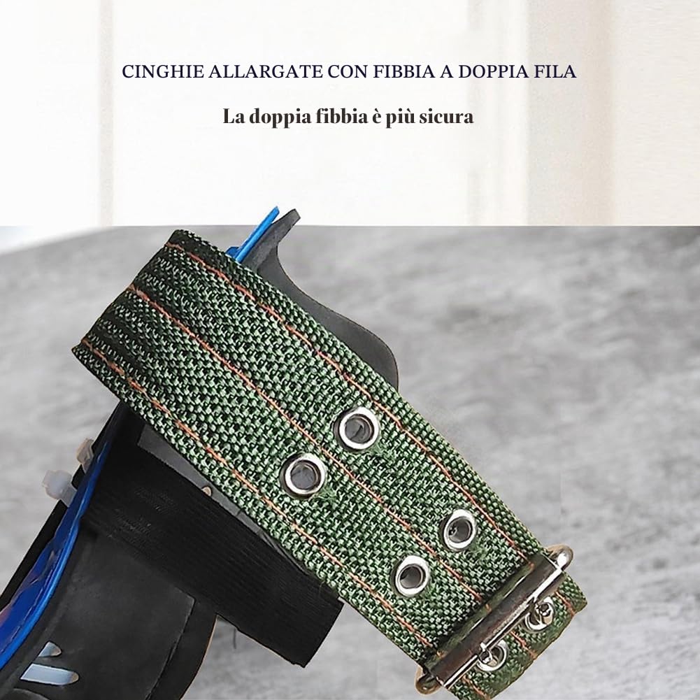 Garvee Set ramponi regolabili in acciaio per arrampicata su alberi - Portata 150kg - Due denti verticali - Perfetti per caccia, potatura, raccolta frutta e lavori su alberi e pali - Modello: due denti