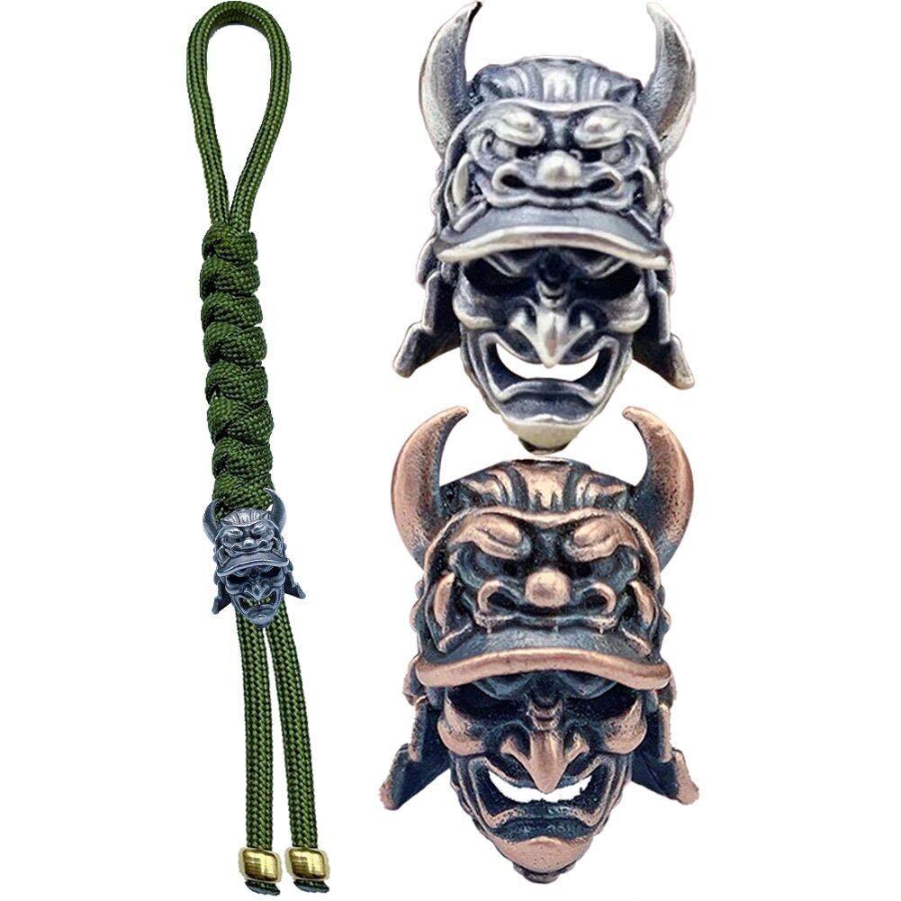 Wudaizhi Style 2 Eagle Nose Samurai Helmet Knife Beads Woven Paracord Lanyard Pendants Outdoor Umbrella Rope Brass Diy Accessories