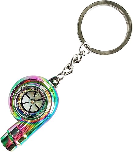 Miniatura 7 de Llavero turbo para automóvil, creativo y encantador llavero de turbocompresor pulido, mini llavero turbo automático, decoración de piezas de