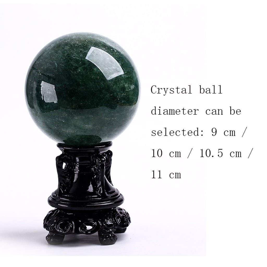 bola de cristal (en la magia occidental) Verde natural cristalina de la fresa, la bola de cristal, bola de piedra raro de energía verde for curación de cristal, meditación, Adivinación, Feng Shui, Hec