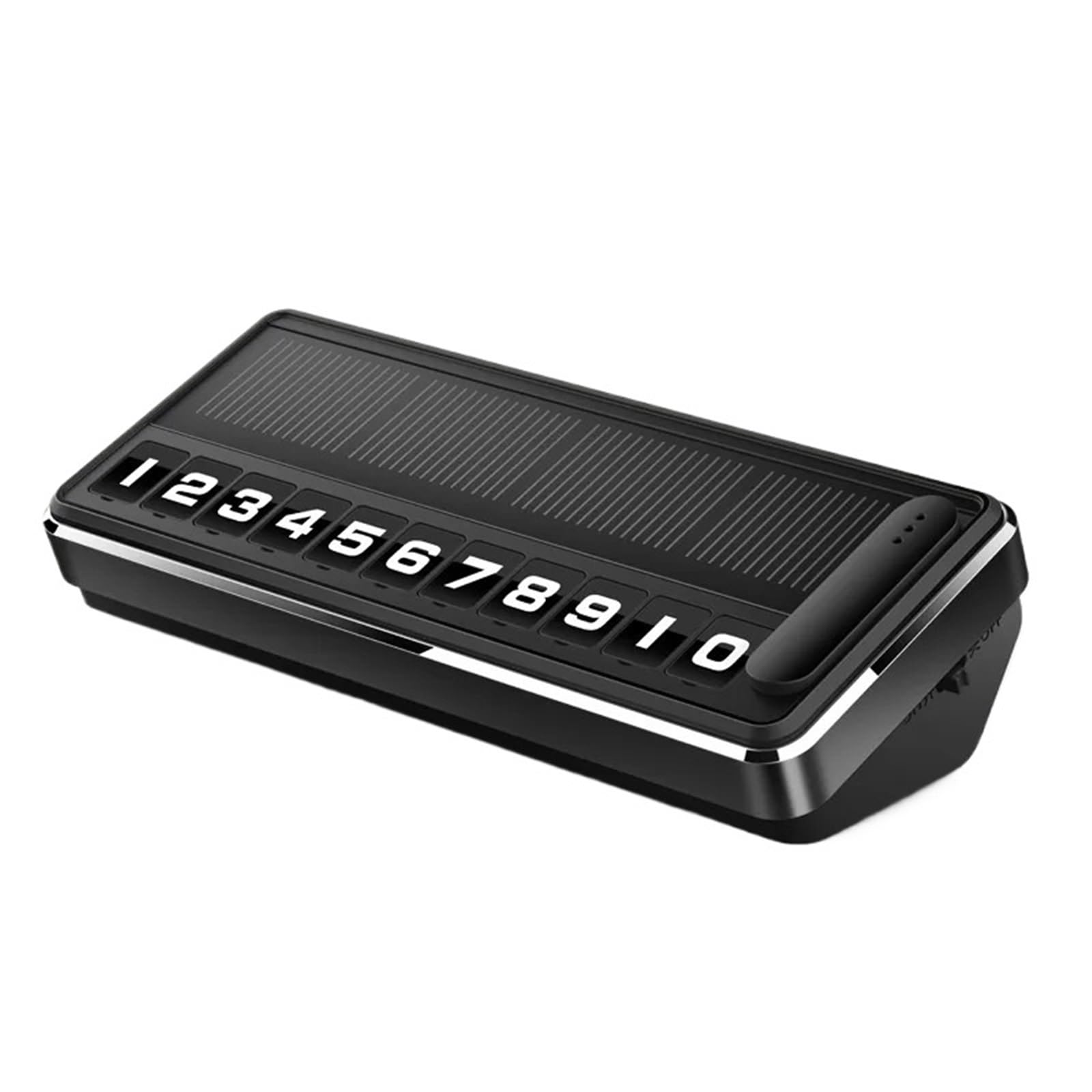 2Pcs Solar Car Phone Number Plate Lighting Temporary Parking Card Hidden Plates Park Stop Multiple Gadgets for Car