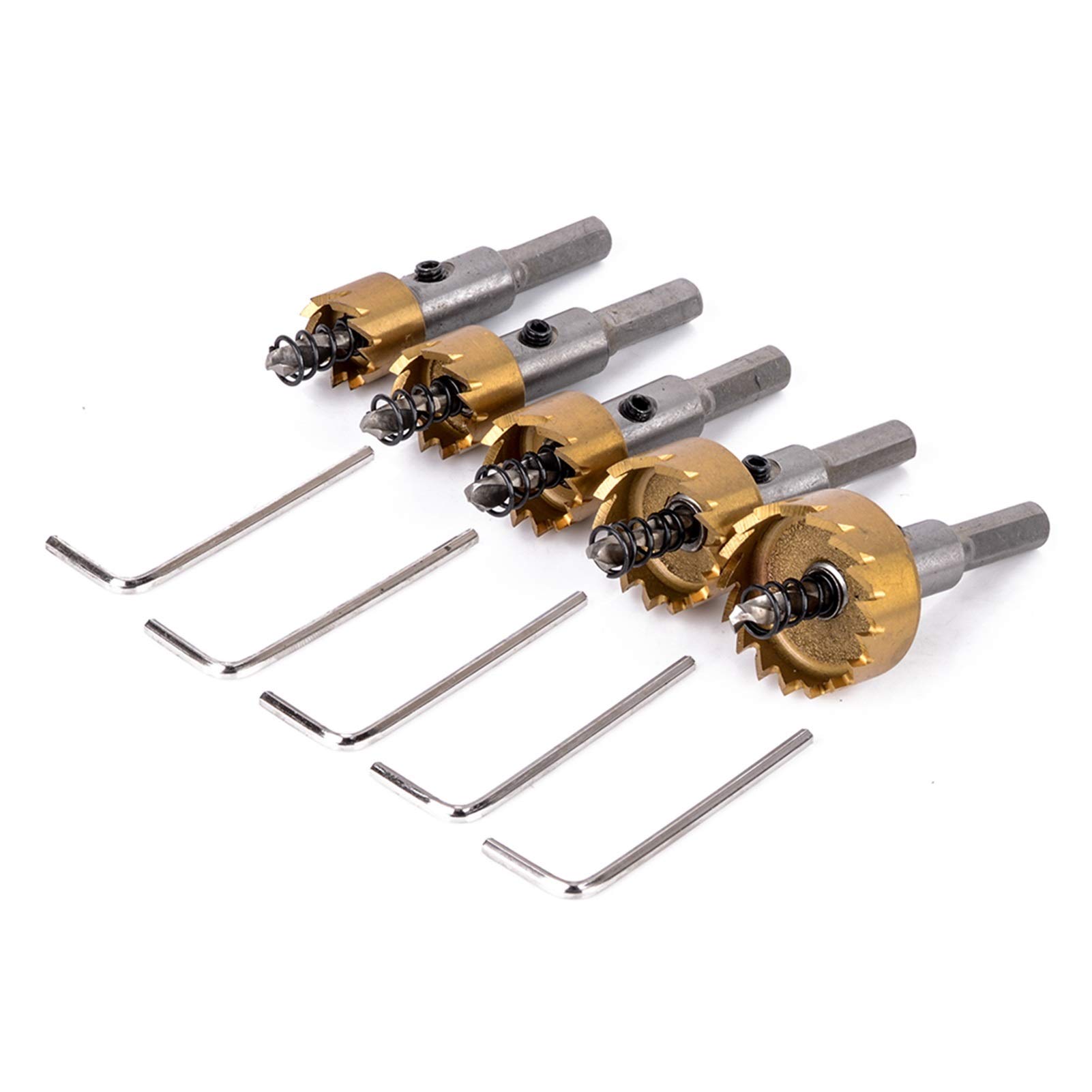Zestawy wierteł 5 sztuk 16-30mm wiertło HSS Bit zestaw do otwierania otworów wiertła ze stopu metali ze stali nierdzewnej do otwieracza do otworów elektronarzędzia