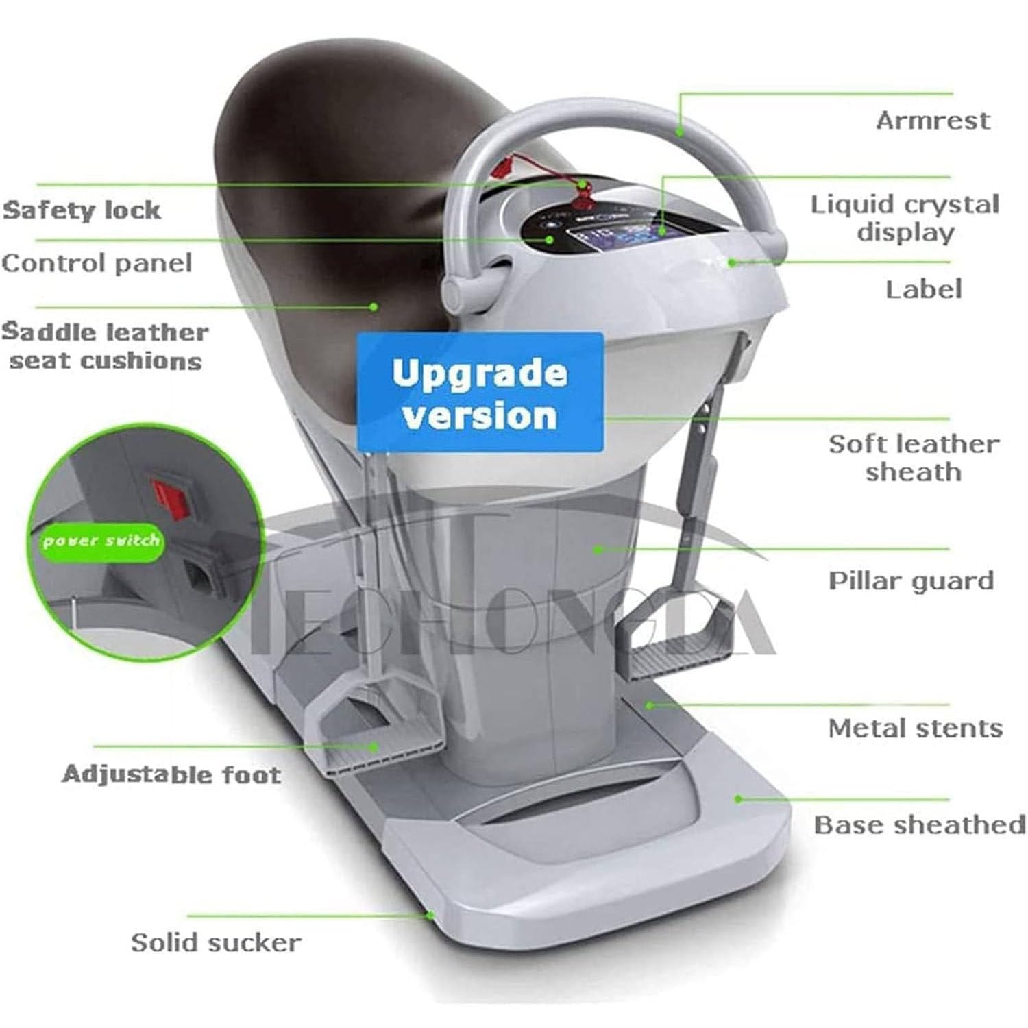 Equitazione addominale macchina elettrica fitness attrezzature con interruttore di sicurezza per allenamento di base e bruciare i grassi della pancia