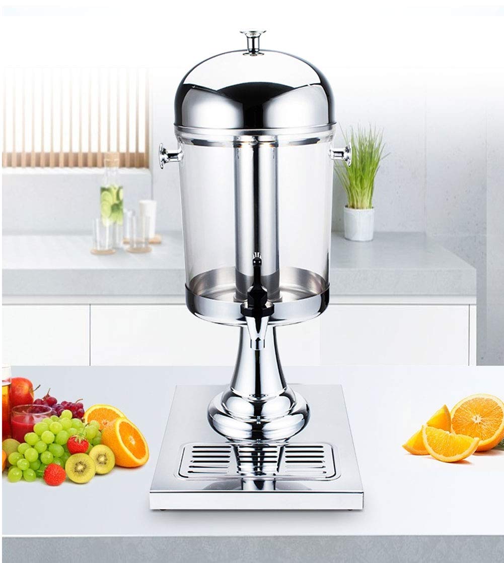 Dispensador de jugos, dispensador de bebidas, recipiente para servir bebidas frías, cócteles, ponche de agua refrigerada, refrescos de acero inoxidable, barra de desayuno buffet
