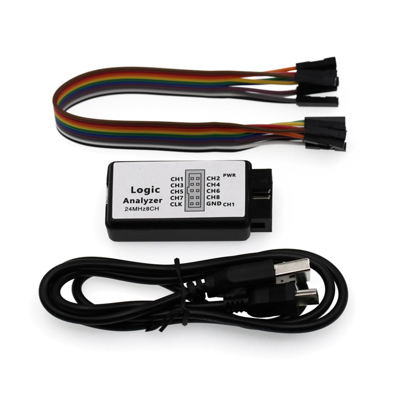 20 Juegos de Analizador Lógico USB 24MHz 8 Canales 24M/Segundos Depurador de Analizador Lógico para FPGA Analizador Lógico Lógico 24M 8CH