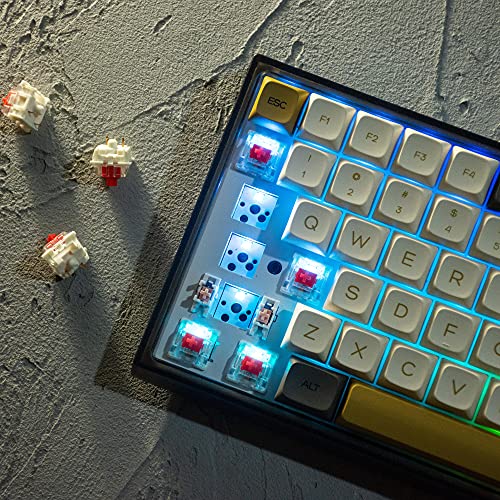 Image of YUNZII KC84 Pro Hot Swappable Mechanical Keyboard 84-Key Gaming Keyboard with Translucent ABS Case, RGB Backlit for Mac /Win /Gamers (Gateron Brown Switch, Shimmer)