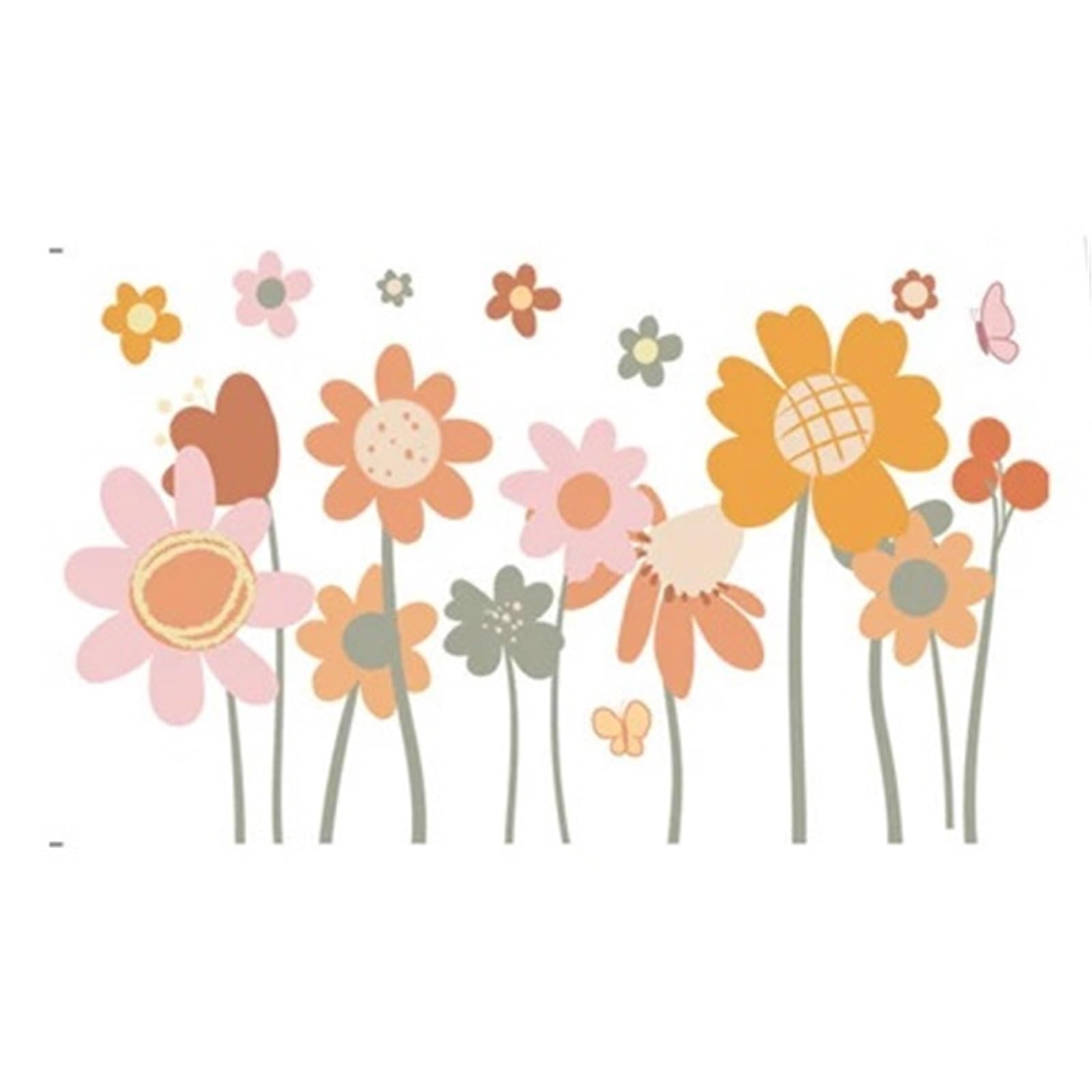 Flower Wall Stickers Floral Wall Stickers Boho Rooms Flowers Decals Room Bedroom Home Decor(L)