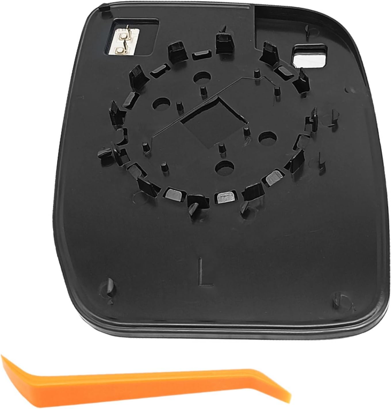 Driver Side Mirror with Plastic Backing Plate Fit for Ford E-150 E-250 E-350 Super Duty 2010-2014, Replace AC2Z17K707B, Blind Spot Lens