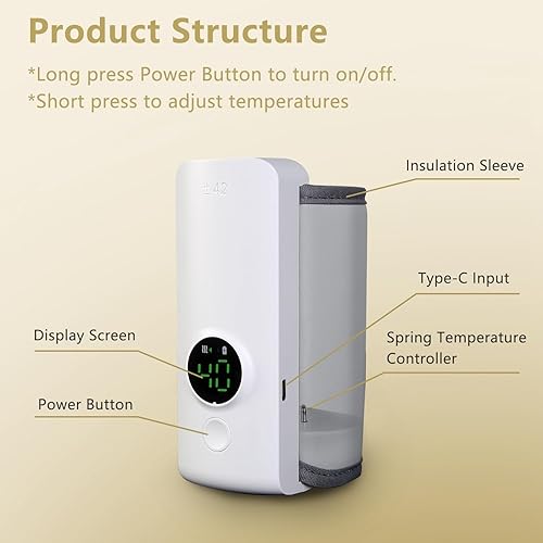 Miniatura 9 de Calentador de biberones portátil para viajes  Moclever Calentador de leche para bebés recargable por USB, calentador de leche materna alimentado por