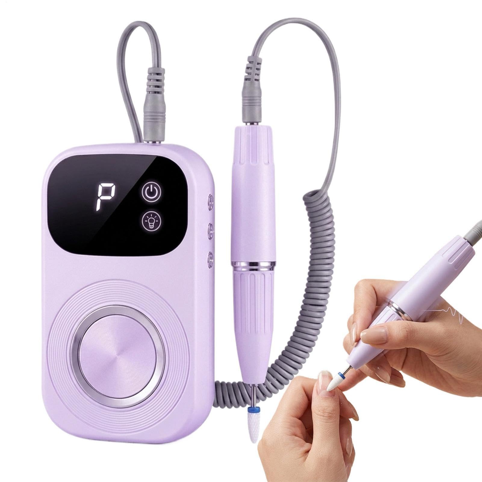 Eléctrica De Uñas Herramienta Manicura Portátil Recargable y Silenciosa de | Kit De Y Taladro Para Uñas De Pies Y Eliminación De Gel para Uñas de Manos y Pies, , Cutícula, Mujeres Principiant