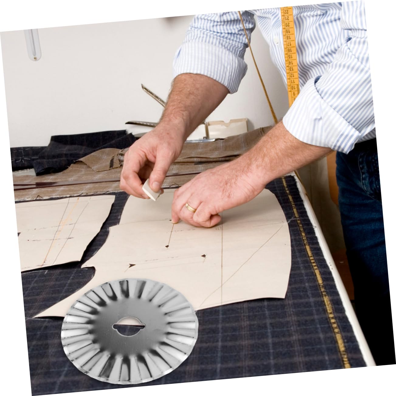 14pezzi Lame Per Cutter Seghettata Ondulate Con Custodia Per e Accessori Per e Crafting