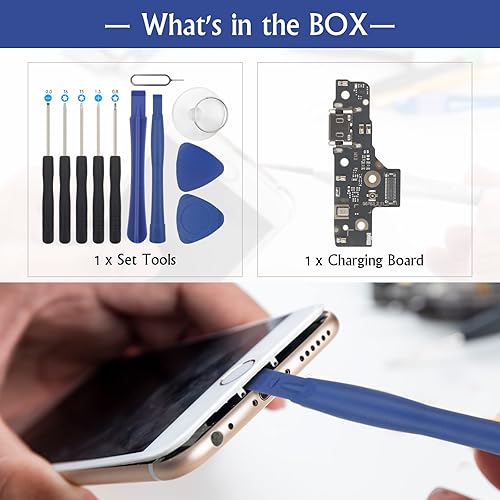 Miniatura 6 de YWLRONG Puerto de carga USB para Motorola Moto G Power 2022 XT2165-5, conector de muelle, placa de carga, reemplazo de montaje de cable flexible