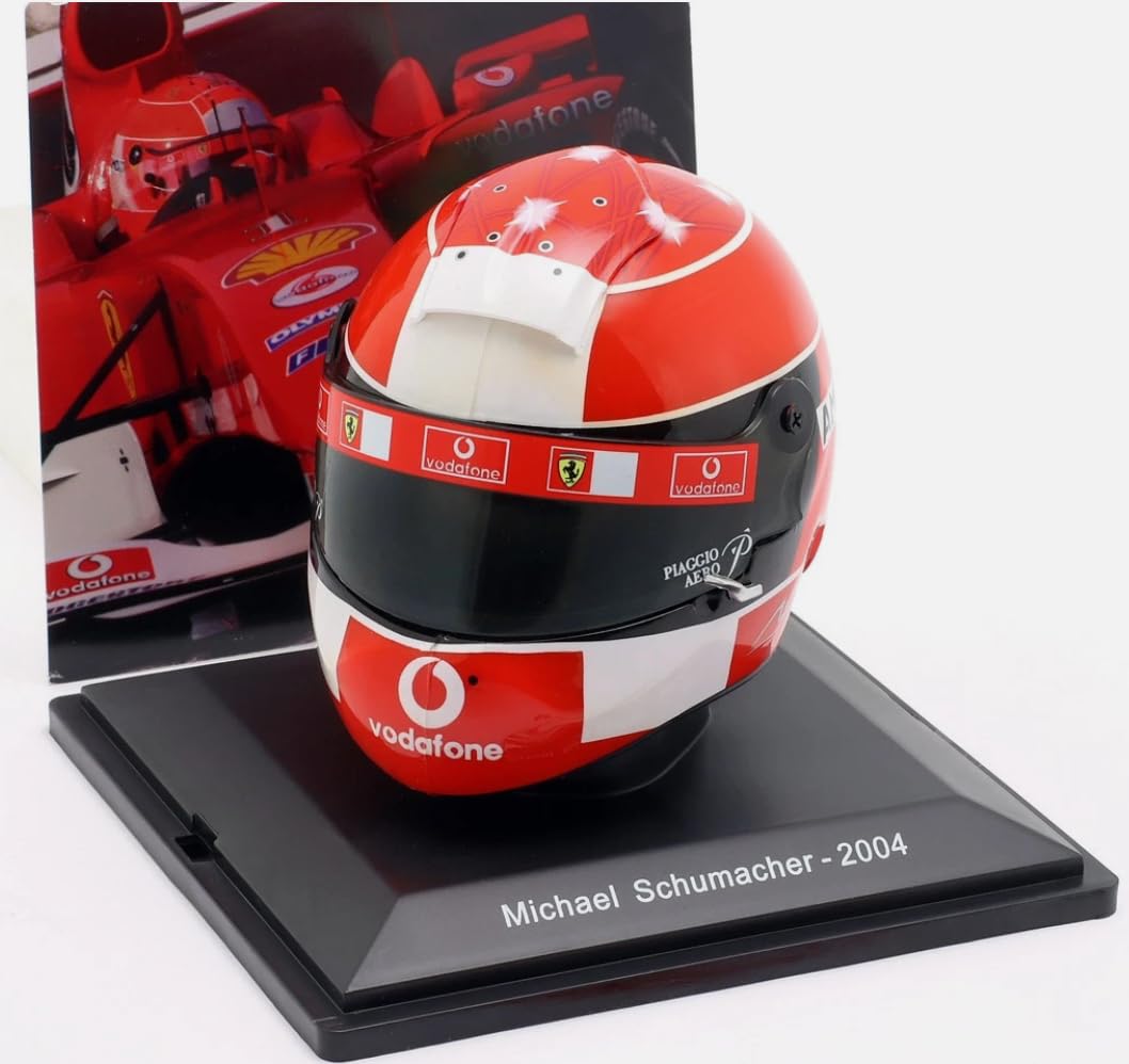 OPO 10 Formel-1-Helm kompatibel mit Ferrari F1: M. Schumacher Ferrari #1 Weltmeister 2004 - Maßstab 1:5 Spark - CAS33