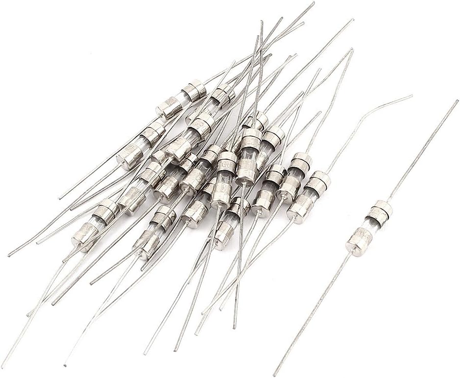 sourcingmap 20pcs AC 250V 750mA 4x11mm Fast-blow Acting Axial Lead Glass Fuse Tube
