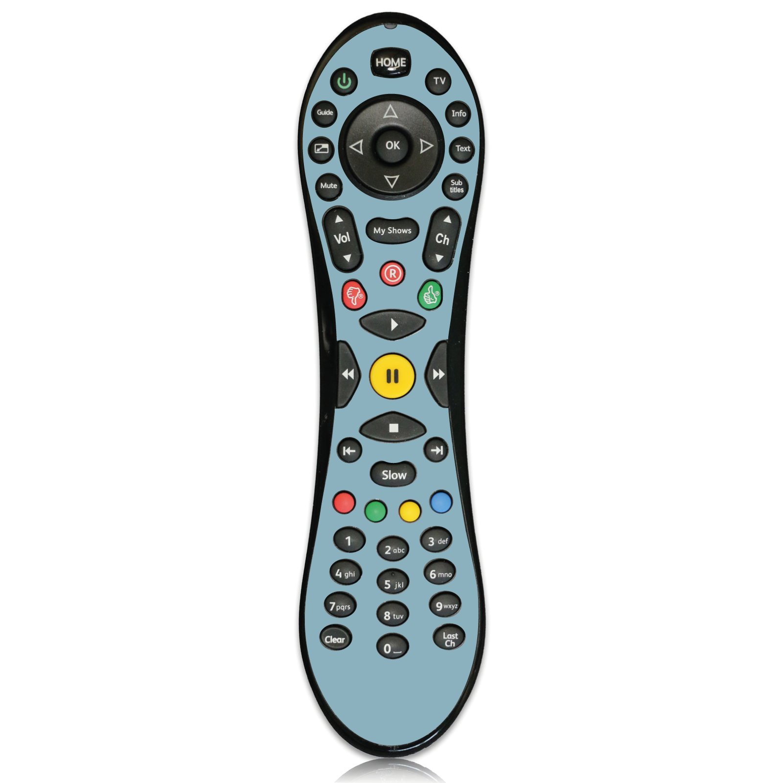 Stika.co Blue Plain Coloured Vinyl Skin Sticker For Virgin Media Tivo Tv Remote Control (Ice ) - Sticker Only