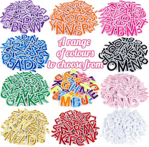 ASTARON 36Pcs Iron on Letters and Numbers Patches 10 Color Options 1.3Inch Alphabet Embroidered Patch A-Z,Numbers0-9 Patches Alphabet Cloth Patch for Clothes,Socks,Jeans,Hat,DIY Accessories(Colorful) — view 6