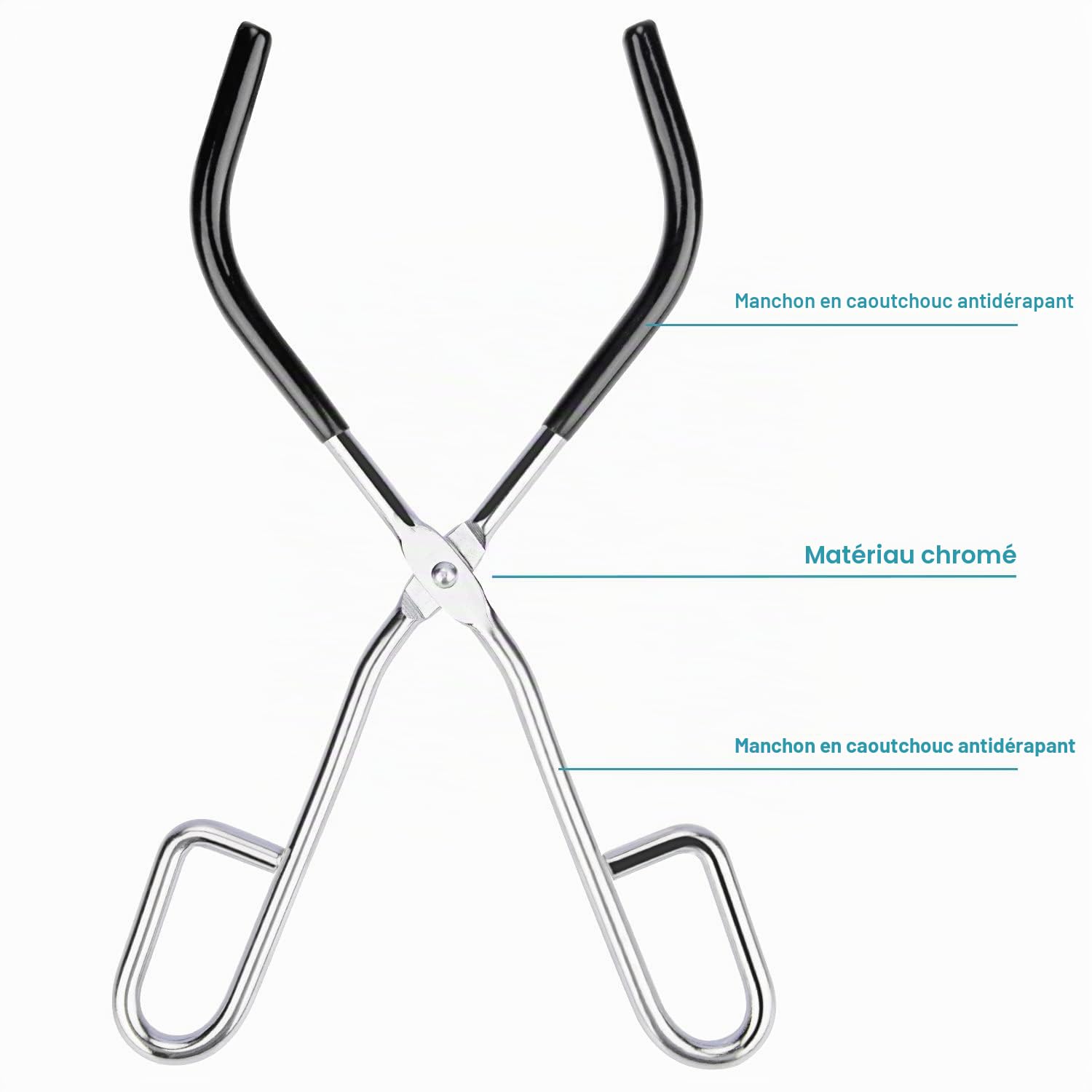 stonylab Pinces à Bécher, Pince de Bécher de Laboratoire Clamp Beaker Tongs avec Mâchoires Recouvertes de Plastique, 25,5 cm Longueur