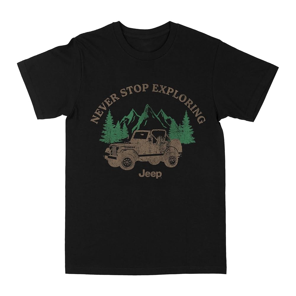 T-Shirt Jeep Black Premium Cotton Blanks - Explore in Style