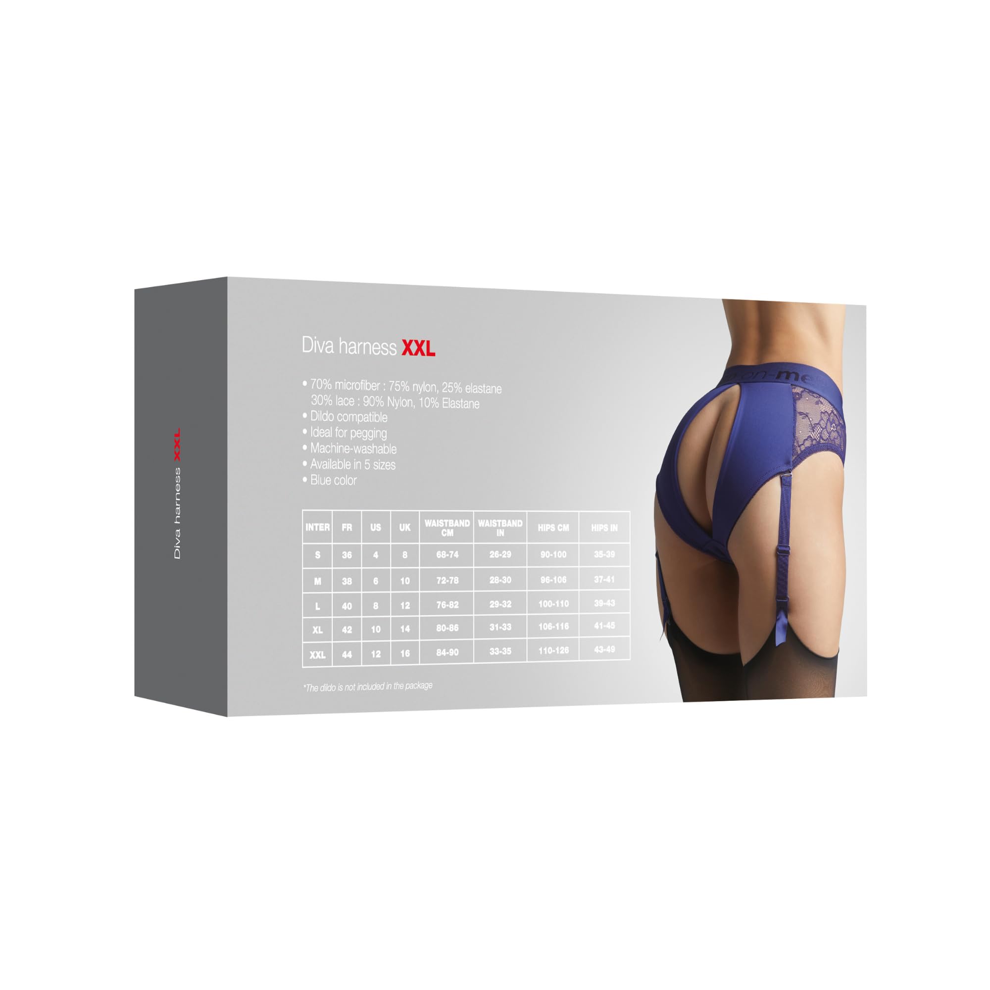 Strap-On-Me Harnais Lingerie Diva – Vestibilità Elegante Effetto Seconda Pelle, Lingerie Erotica in Pizzo per Donna, Compatibile con Strap-On e Dildo, Ideale per Pegging, BDSM e Giochi di Coppia