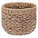 Decorasian Cesta de almacenamiento redonda trenzada sostenible de algas marinas – 25 cm