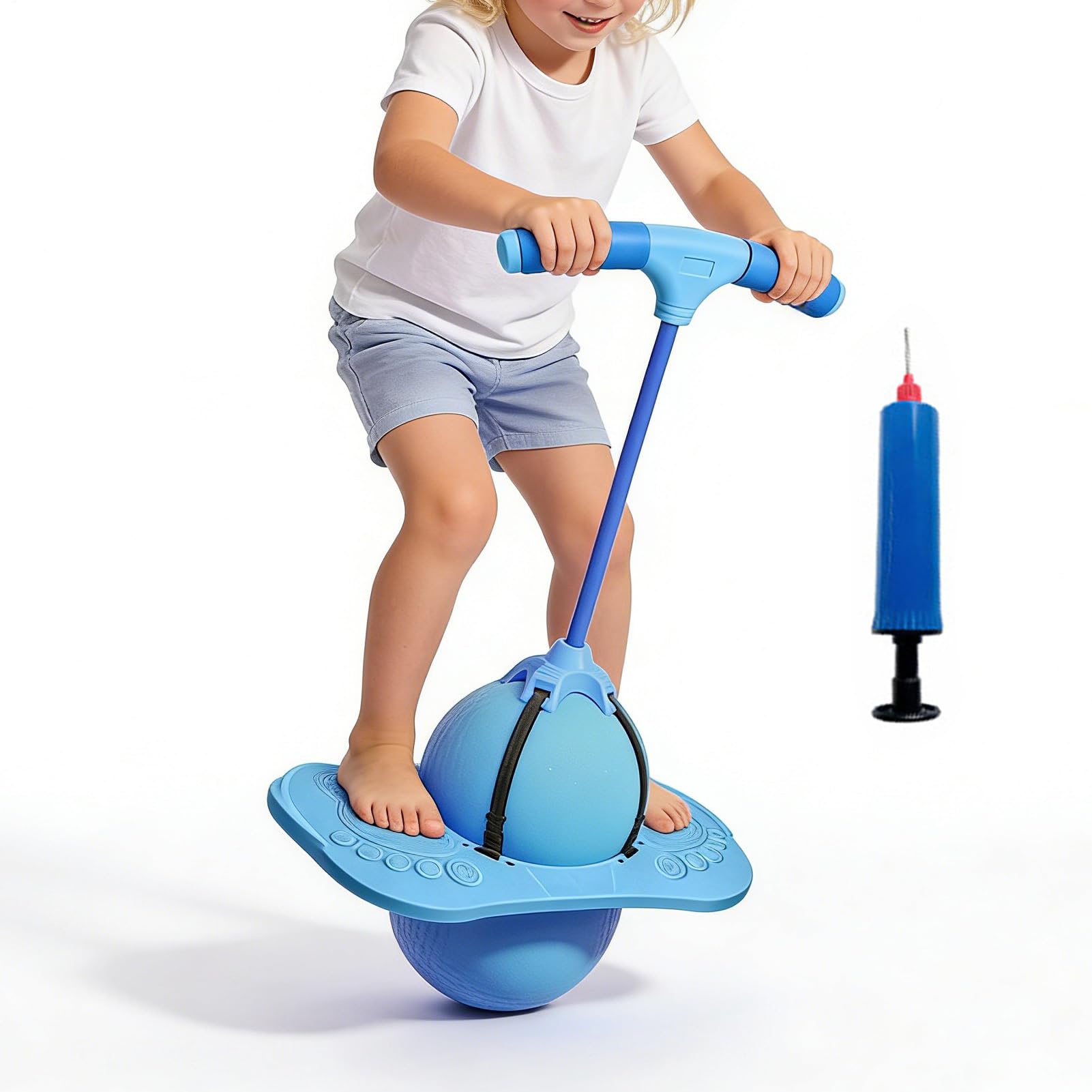 Pelotas saltarinas para niños - Juguete de equilibrio y rebote con asa,Pelota de equilibrio y salto de interior | para adultos, niños, yoga, interior, exterior, preescolar, jardín de infancia, hogar,