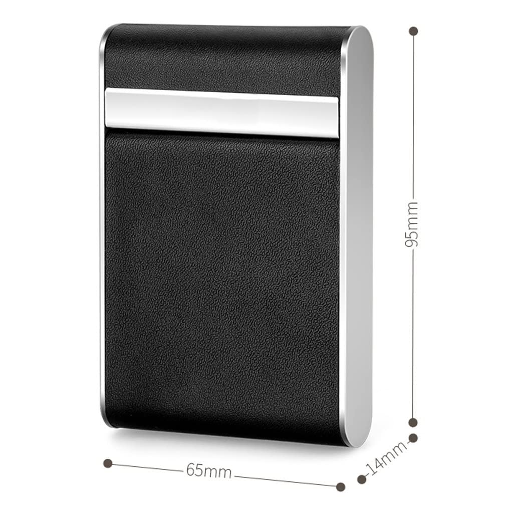 Scatola per biglietti da visita in metallo Custodia per biglietti da visita da uomo da donna Porta biglietti da visita di grande capacità elegante magnetica a scatto organizer per biglietti
