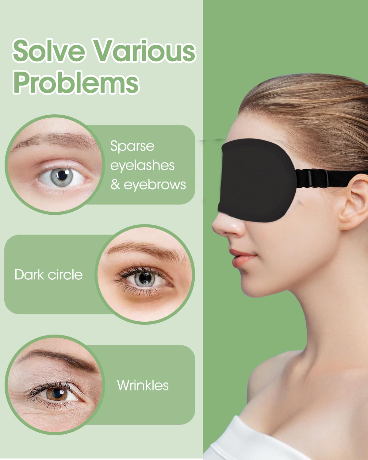 11 PCS Organic Castor Oil Pack Wrap Flannel Cotton, Castor Oil Wraps for Entire Body, Castor Oil Pads Set for Eyes Breast Waist Knees Legs Feet, Adjustable Straps, Reusable,Machine Washable (Black)