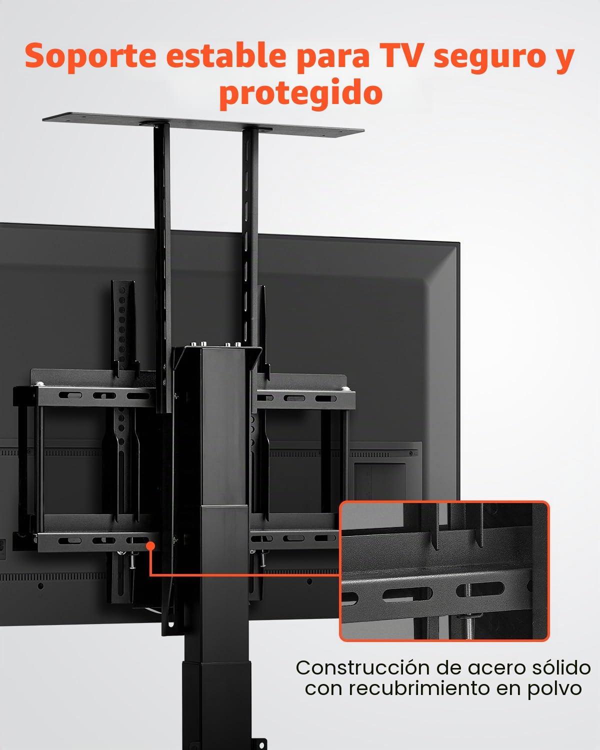 VEVOR Soporte de TV Motorizado Elevable para Pantalla de 813-1397 mm (no en Gabinete), Soporte de TV Vertical con Control Remoto, Carga de 60 kg, Patrón Máximo de Orificios VESA de 40 x 40 cm